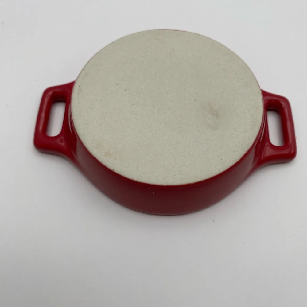 Mini Red Ceramic Casserole Dish 4